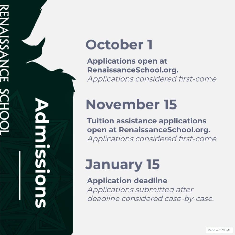 October 1: 2026-2027 Applications Open