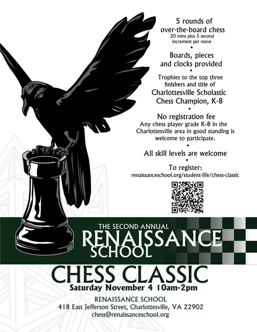 Saturday November 4 K-8 Chess Tournament